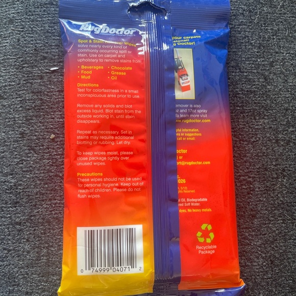 Rug Doctor Spot and Stain Remover Wipes NEW - Picture 2 of 4